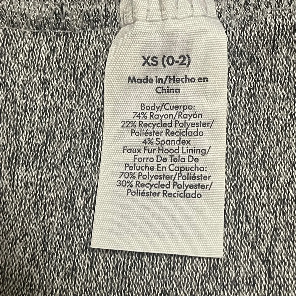 No Boundaries XS Gray Hooded‎ Cardigan Open Front Sweater Knit Jacket